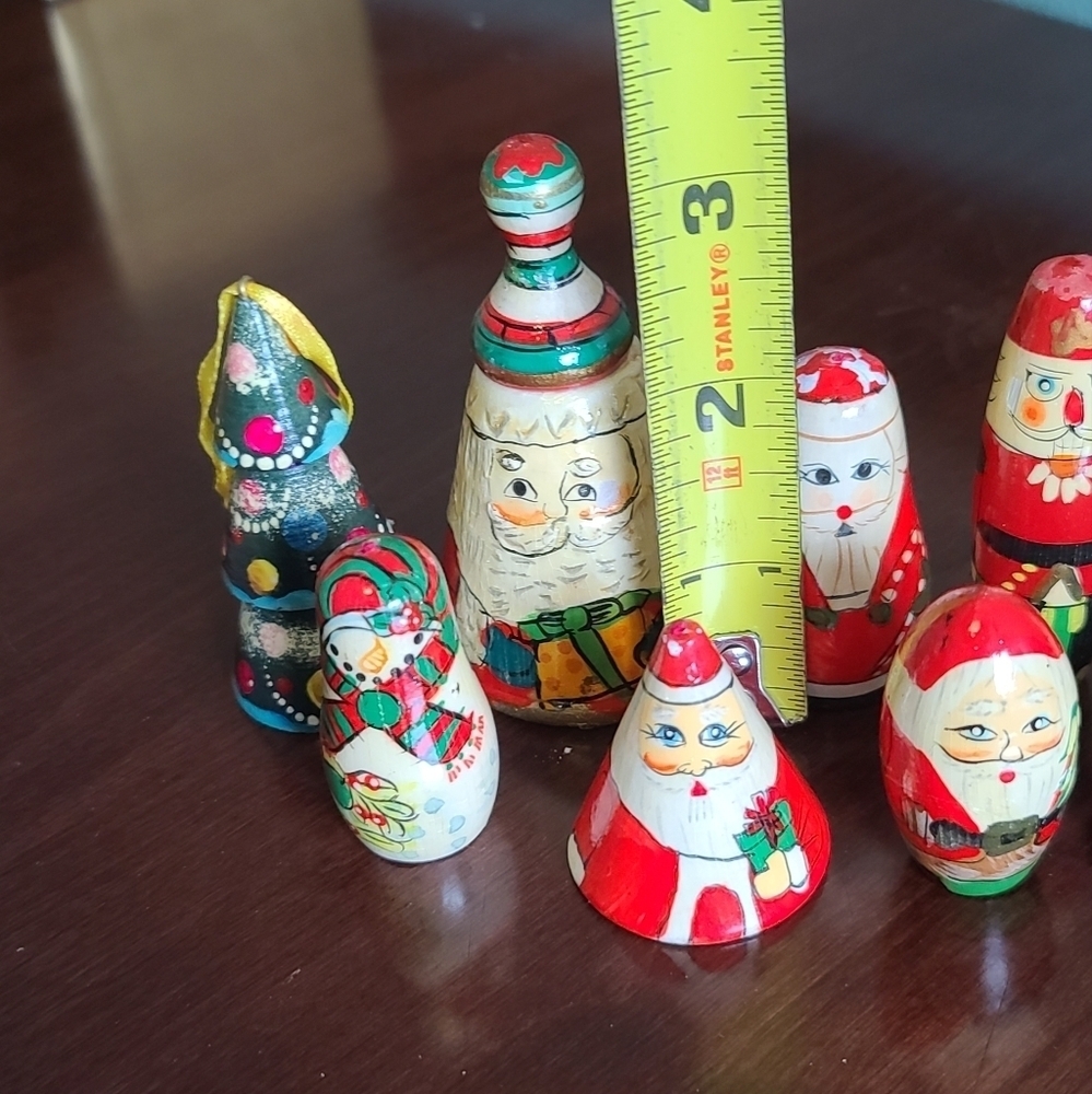 Hand painted vintage Russian collection of Christmas decor - Picture 2 of 11